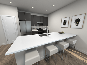 Teakwood Cabinetry at Upper Vue Flats, Dublin, Ohio